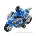 Friction power motorcycle with man (black/blue/red, 3 color)